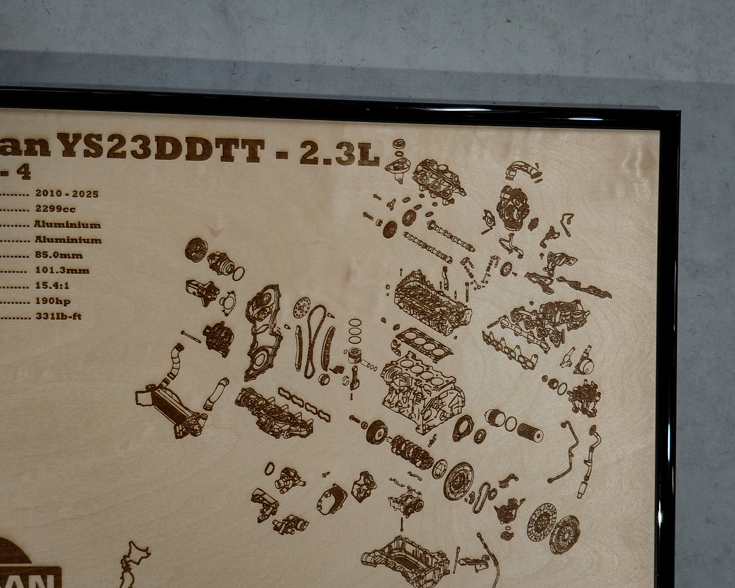 Nissan YS23DDTT 2.3L Exploded View Poster