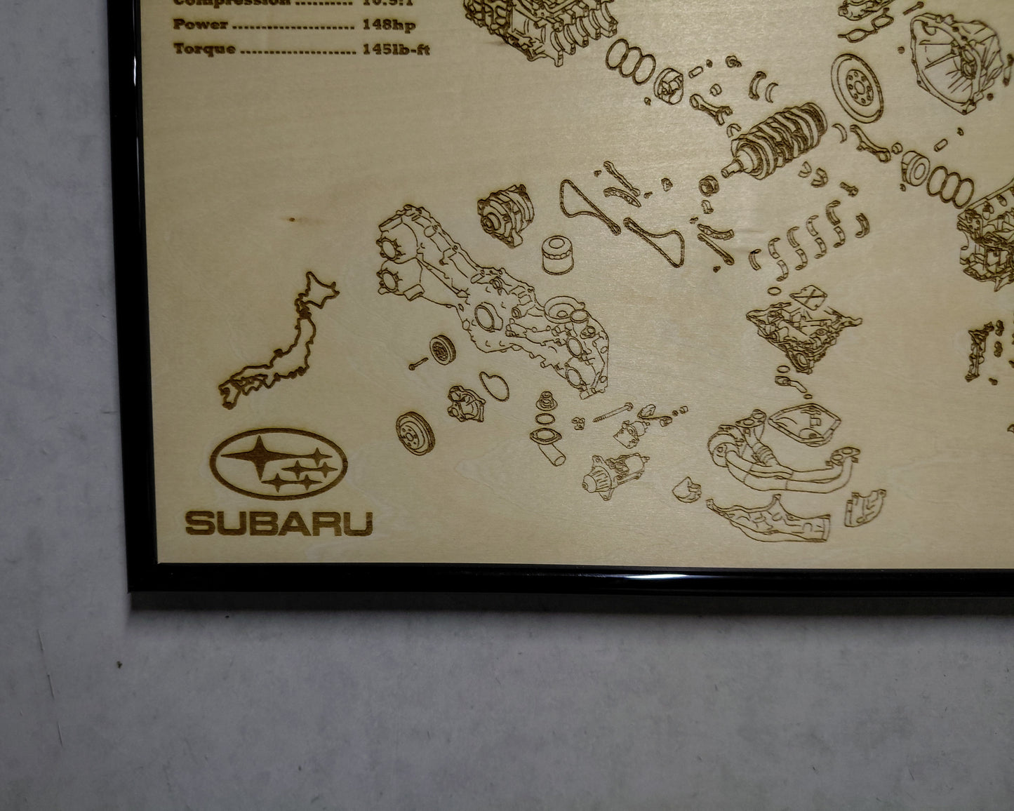 Subaru FB20 2.0L Exploded View Poster