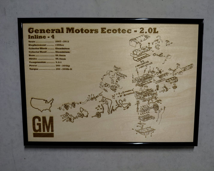 General Motors LNF Ecotec 2.0L Exploded View Poster – EngineMaps