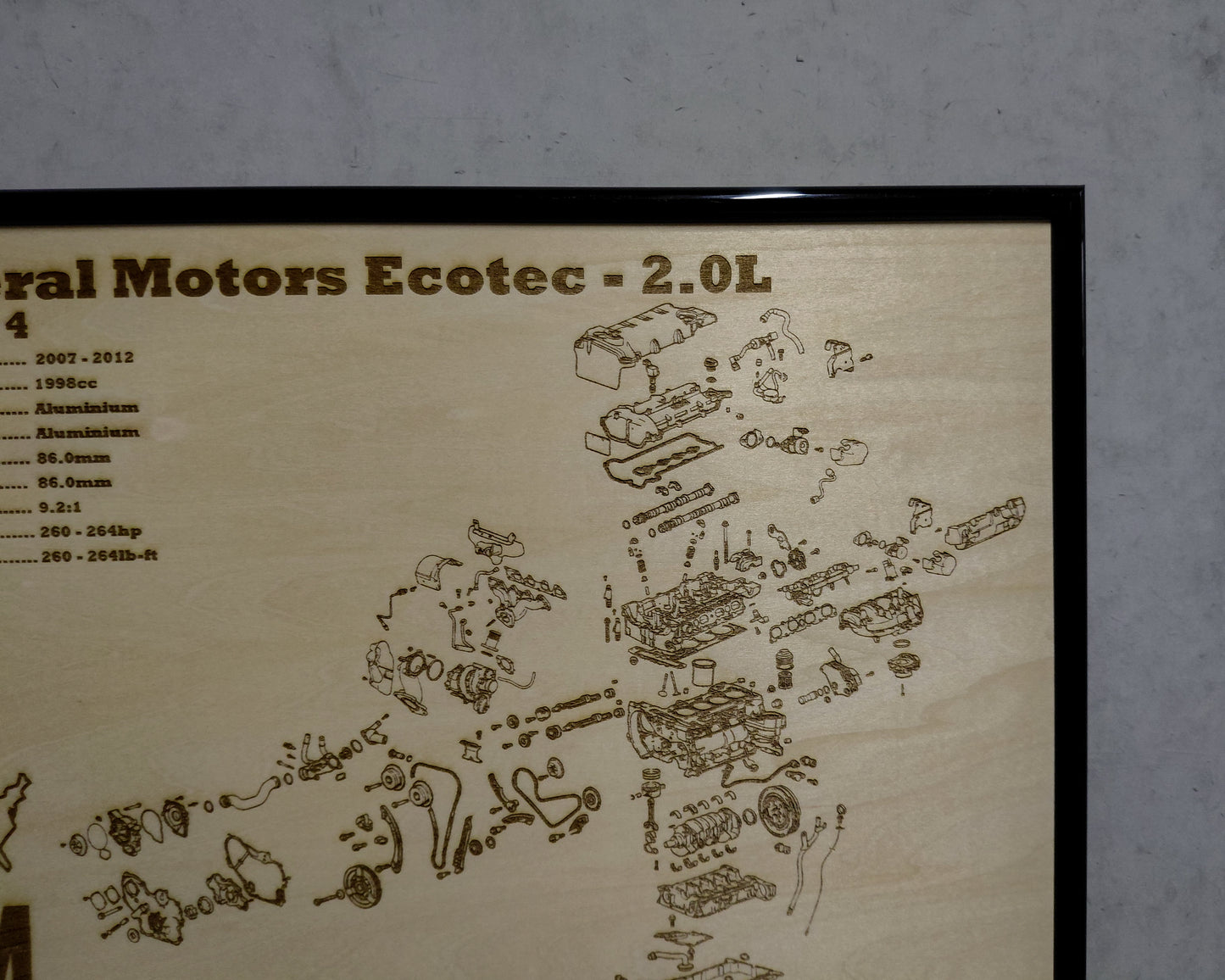 General Motors LNF Ecotec 2.0L Exploded View Poster