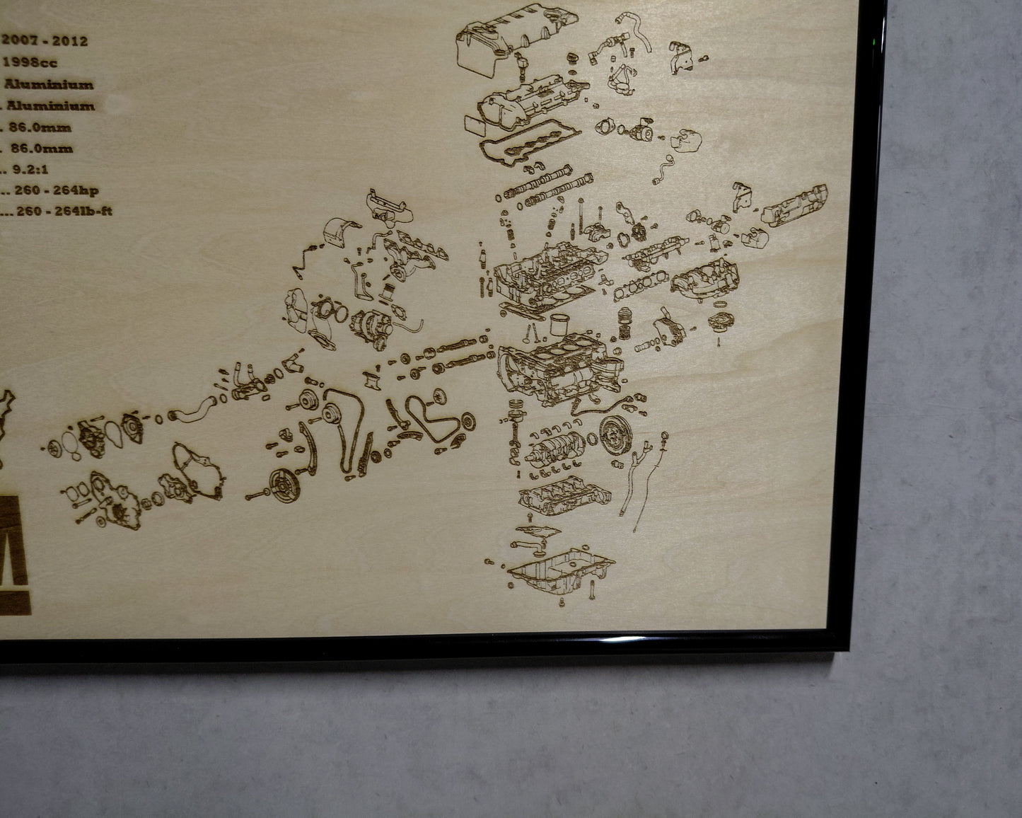 General Motors LNF Ecotec 2.0L Exploded View Poster