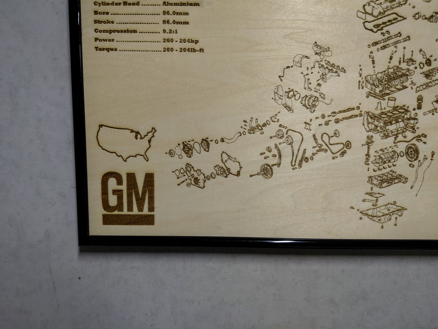 General Motors LNF Ecotec 2.0L Exploded View Poster