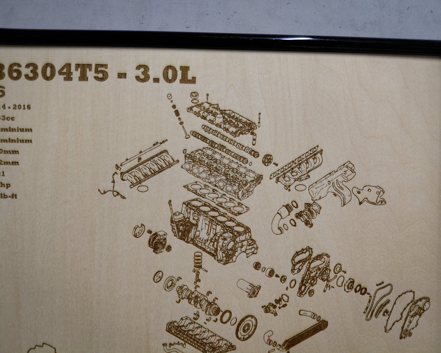 Volvo B6304T5 3.0L Exploded View Poster