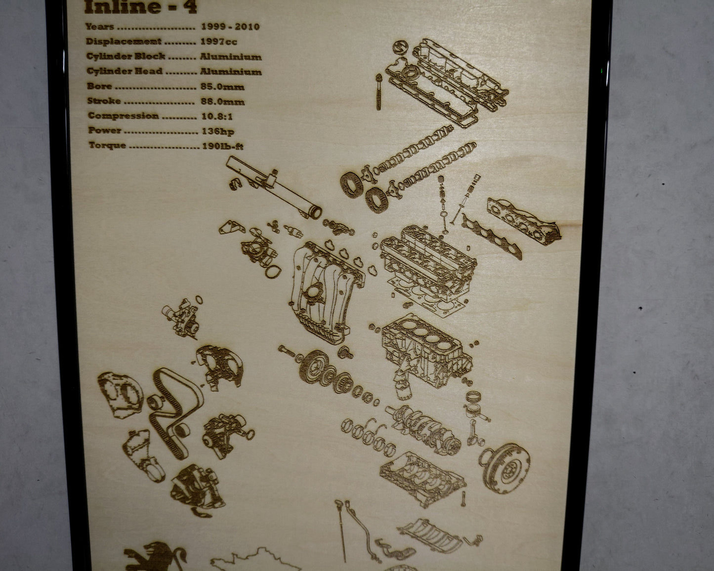 Peugeot EW10J4 2.0L exploded view poster
