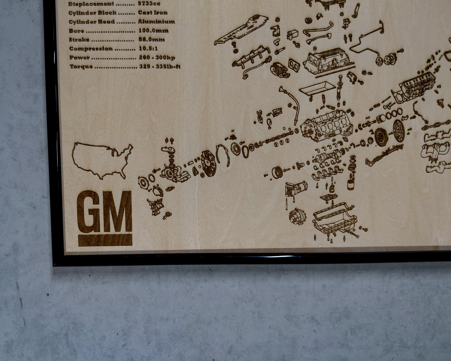 General Motors LT1 [GEN 2] 5.7L Exploded view poster