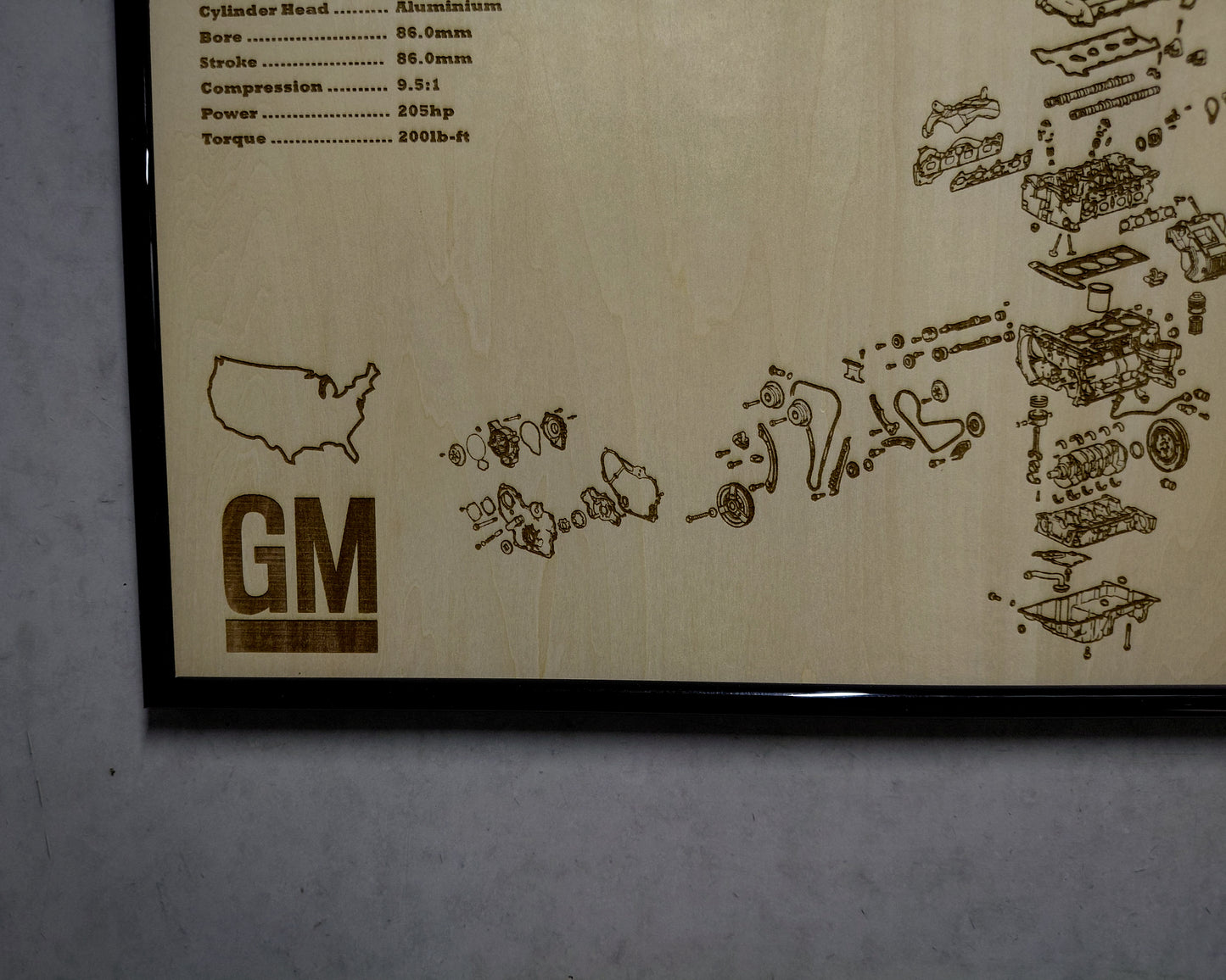 General Motors LSJ Ecotec 2.0L Exploded View Poster