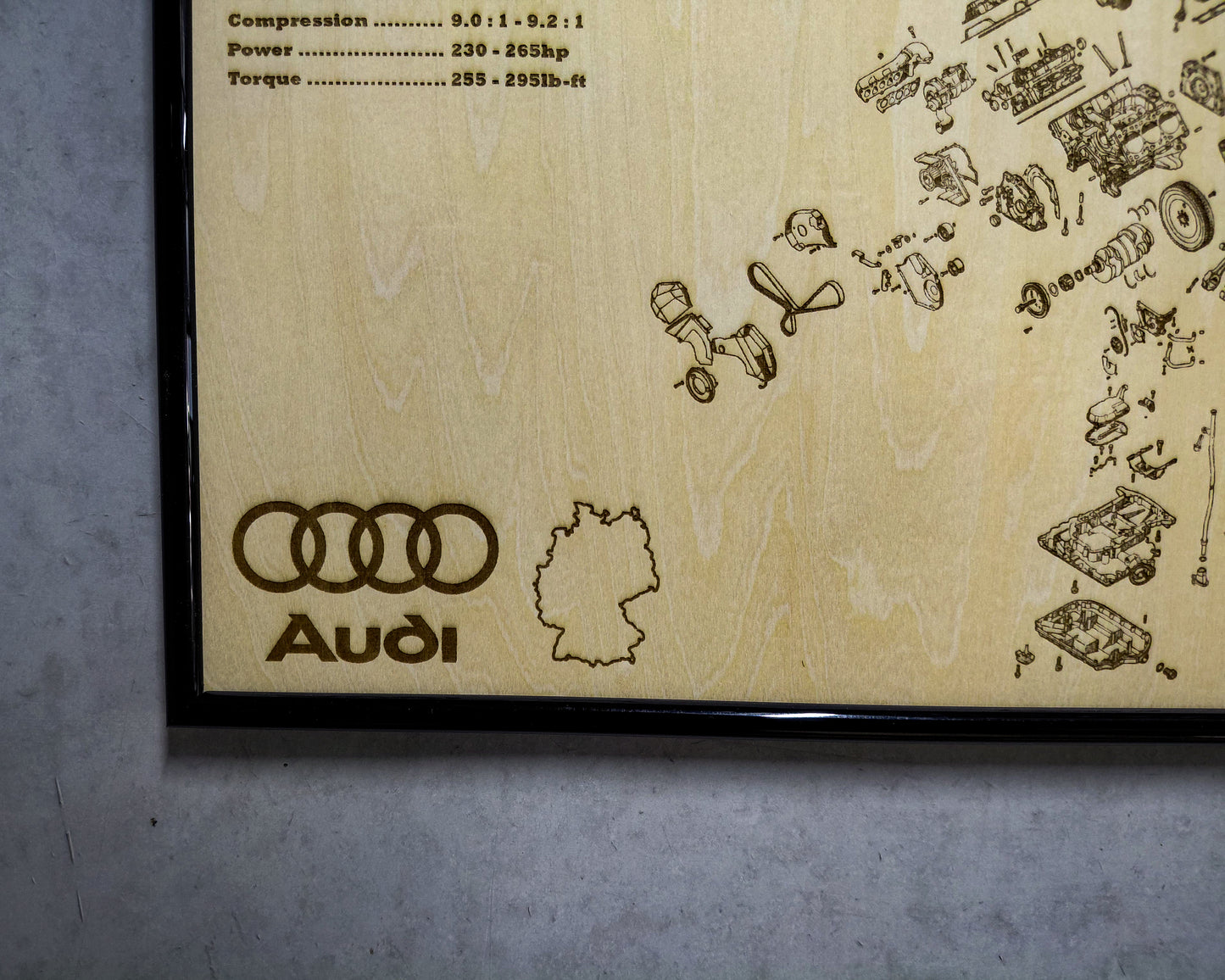 Audi BiTurbo 2.7L Exploded View Poster