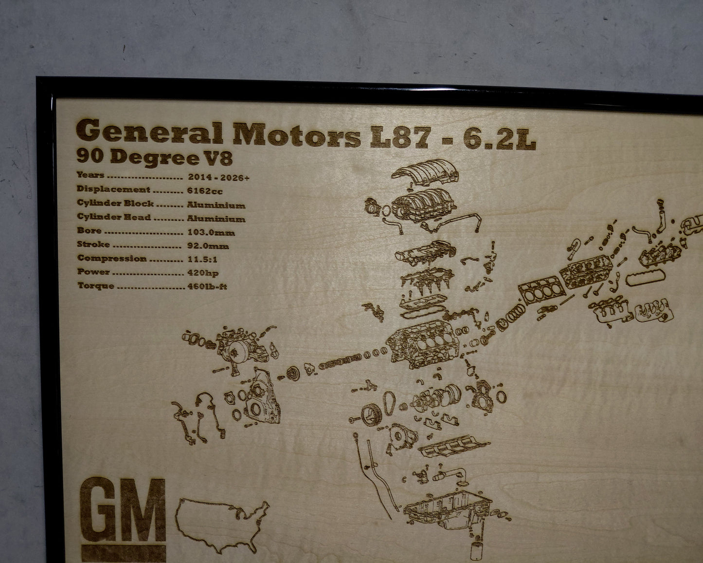 General Motors L87 6.2L Exploded View Poster