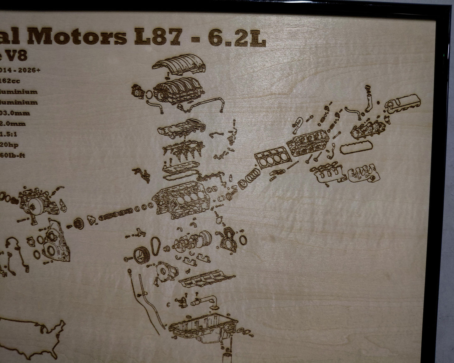 General Motors L87 6.2L Exploded View Poster