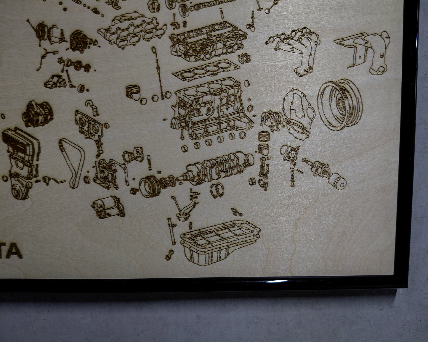 Toyota 4A-GZE 1.6L Exploded View Poster