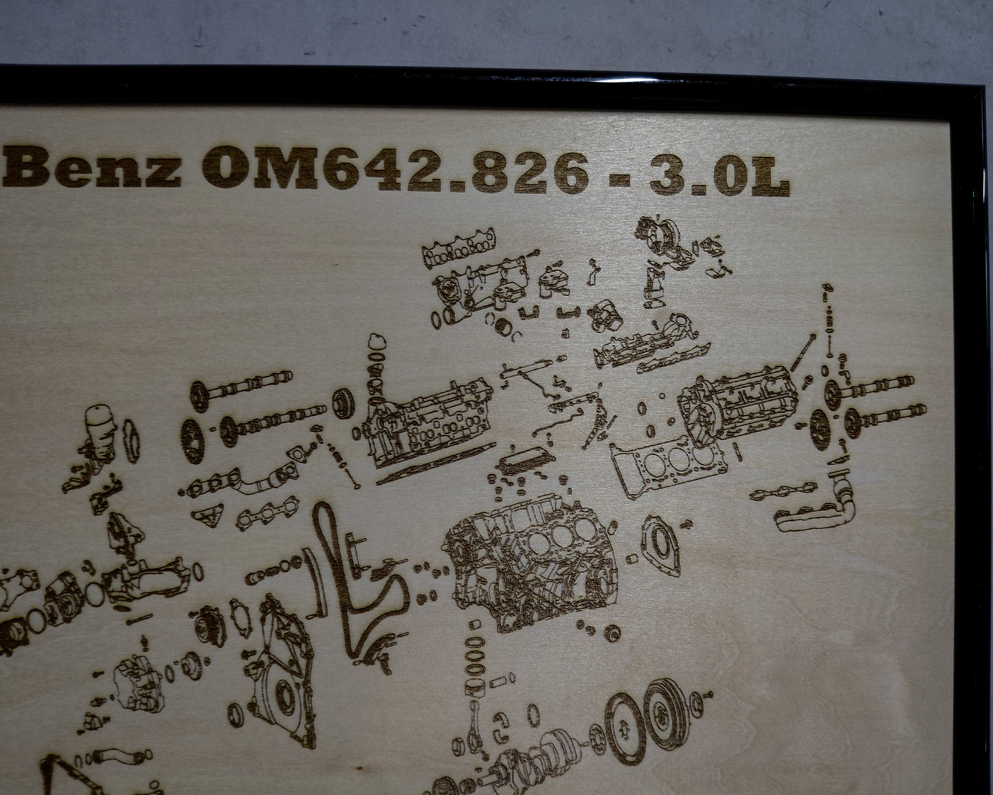 Mercedes Benz OM642.826 3.0L exploded view poster