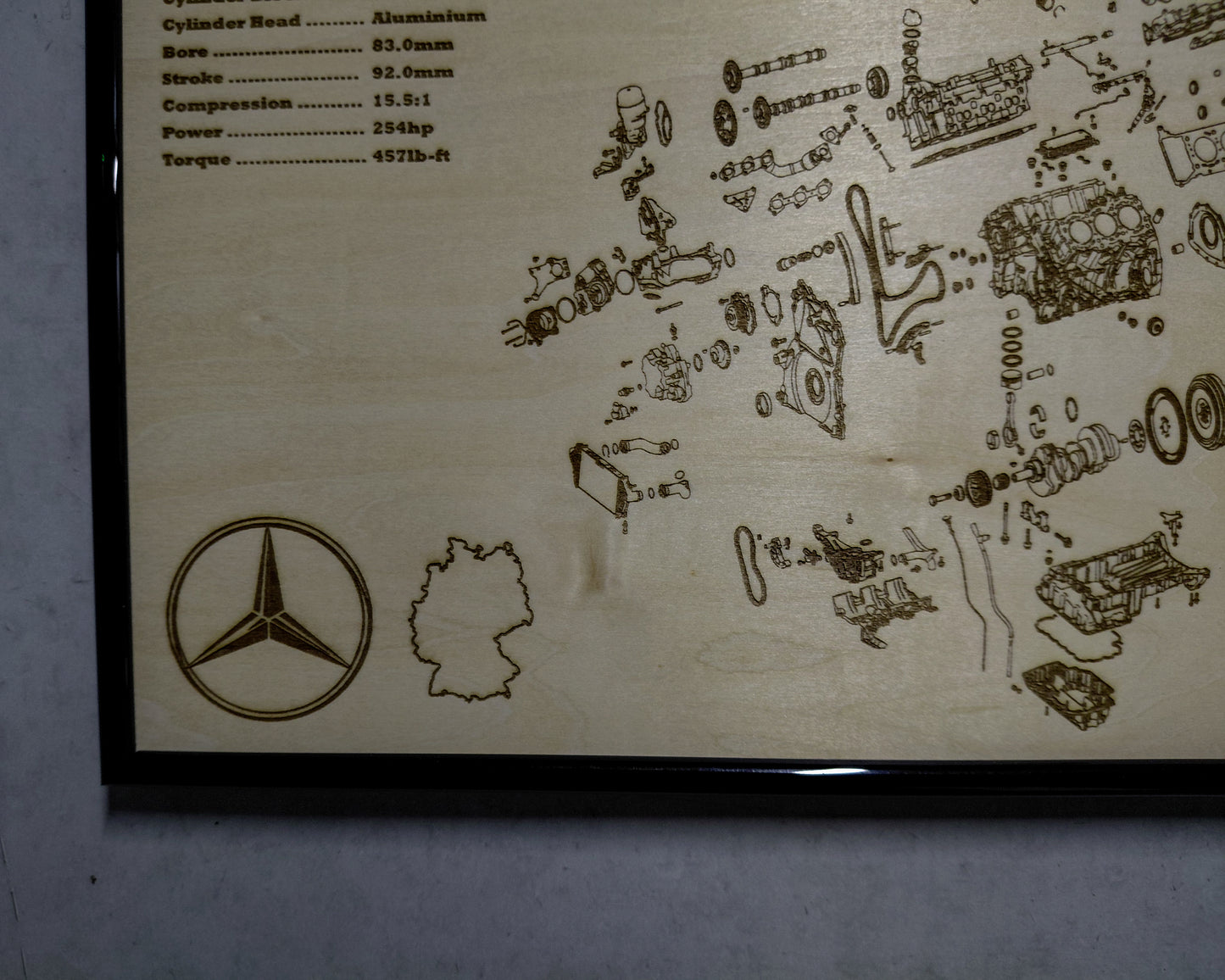 Mercedes Benz OM642.826 3.0L exploded view poster