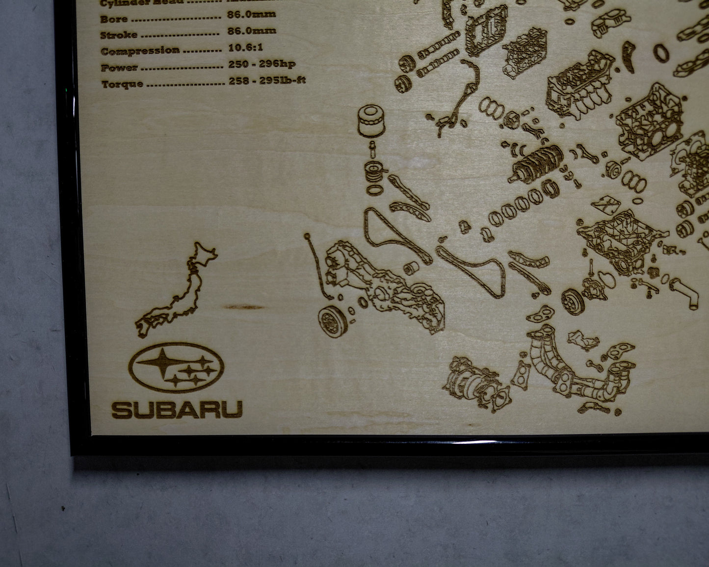 Subaru FA20DIT 2.0L Exploded View Poster
