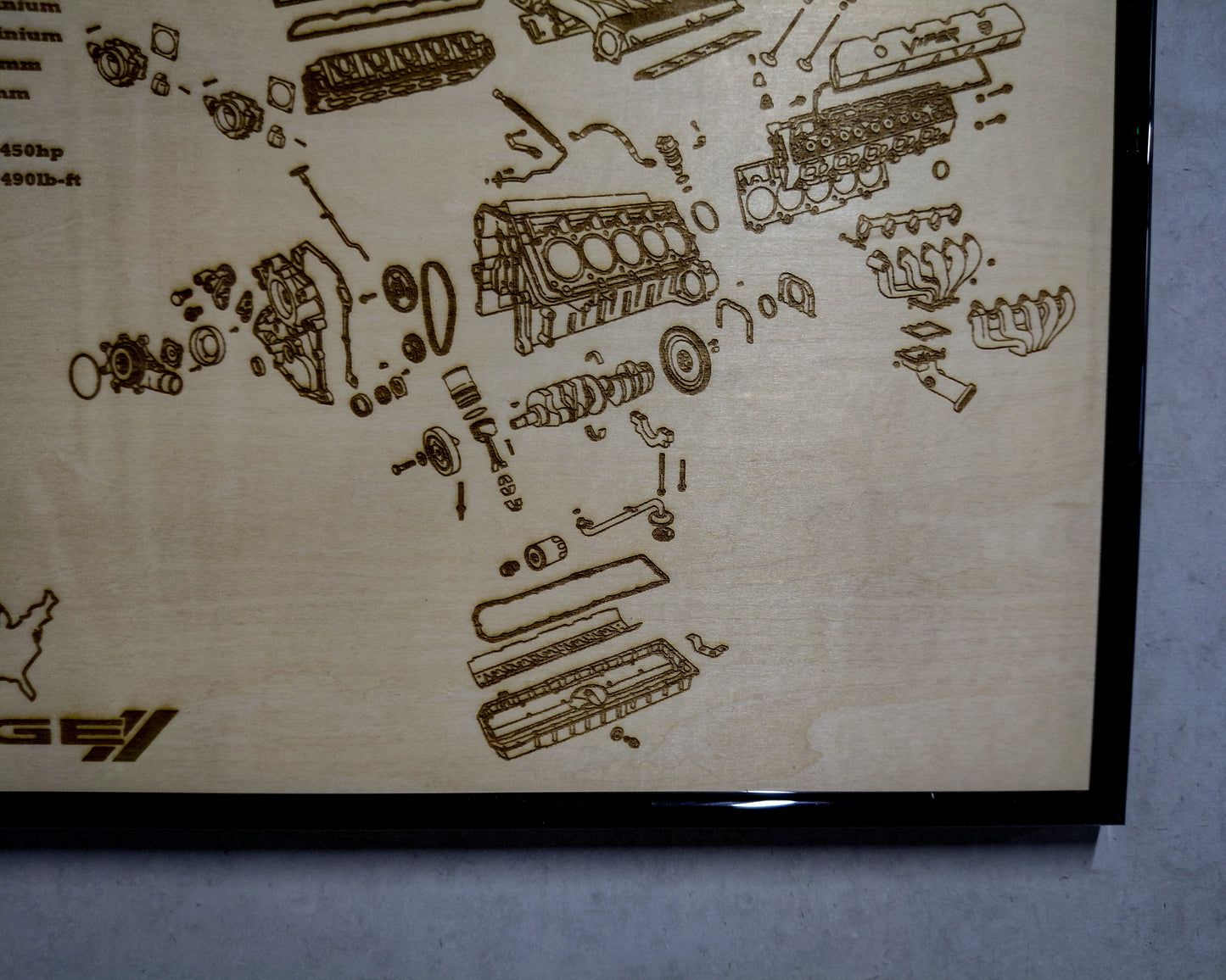 Dodge Viper V10 8.0L Exploded View Poster