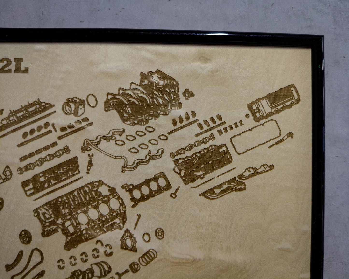 Ford Boss 6.2L exploded view poster