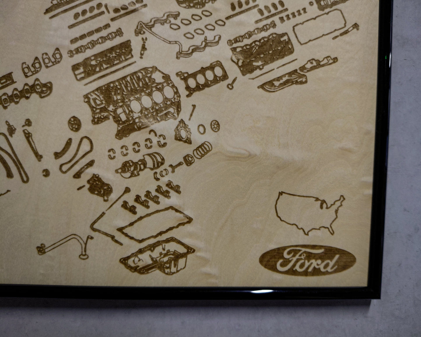 Ford Boss 6.2L exploded view poster