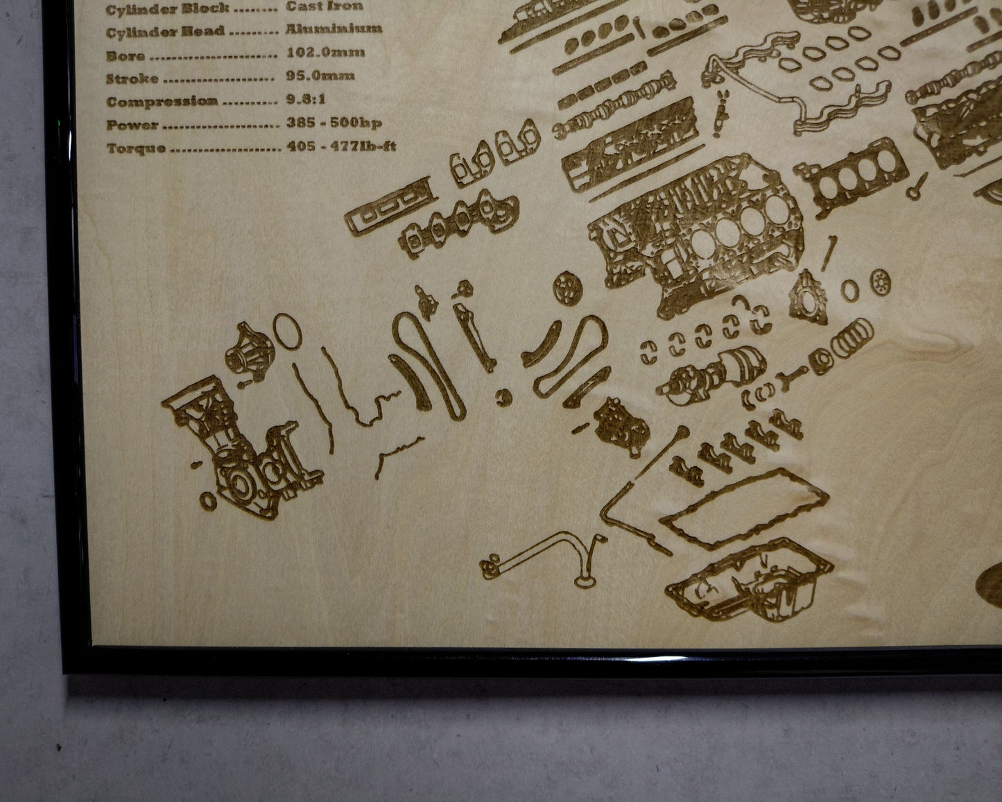 Ford Boss 6.2L exploded view poster