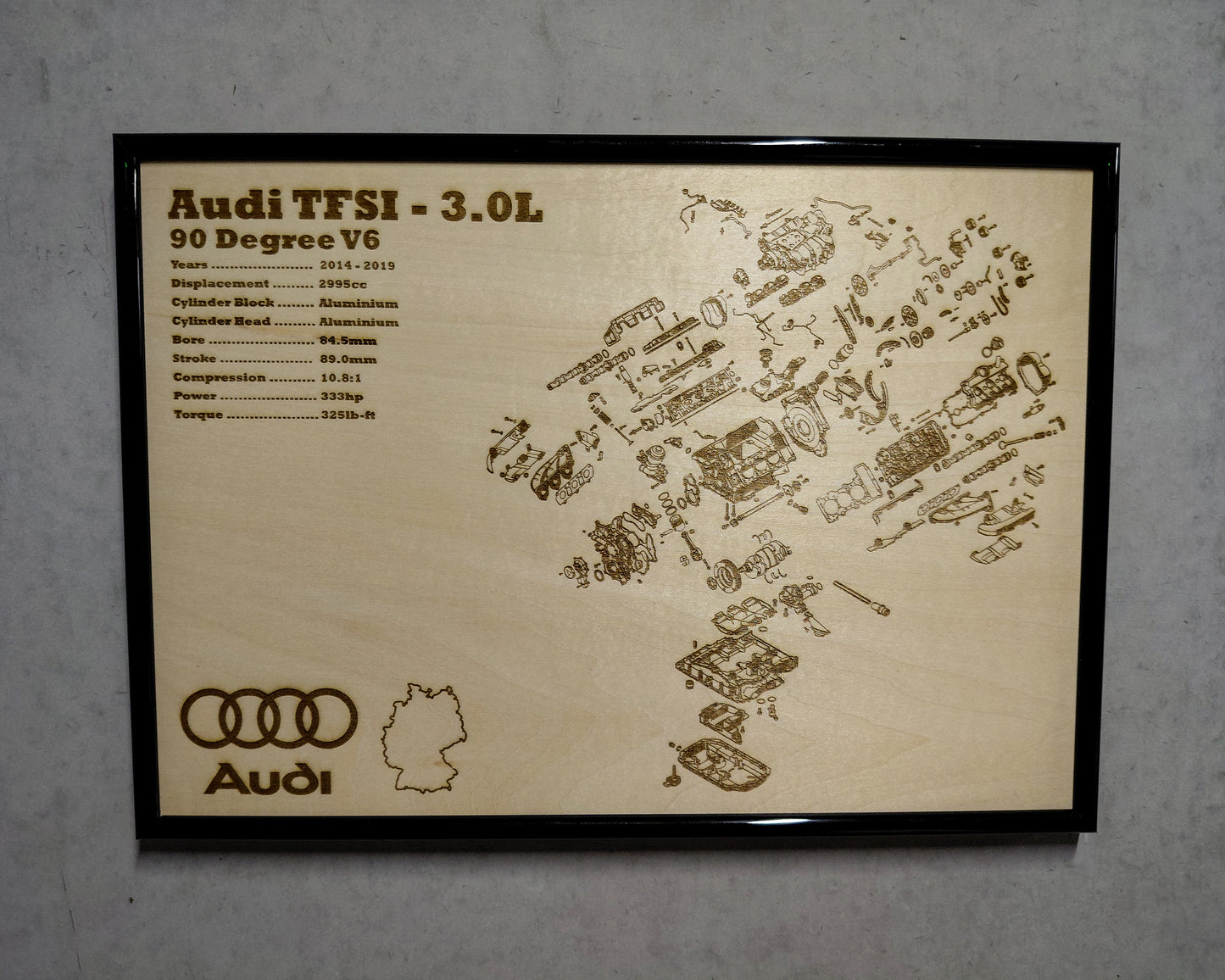 Audi TFSI 3.0L [CREC] Exploded View Poster