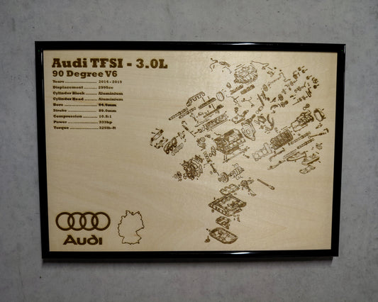 Audi TFSI 3.0L [CREC] Exploded View Poster