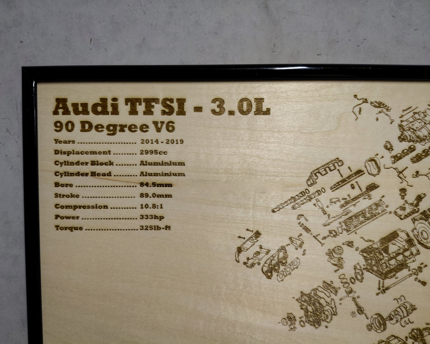 Audi TFSI 3.0L [CREC] Exploded View Poster