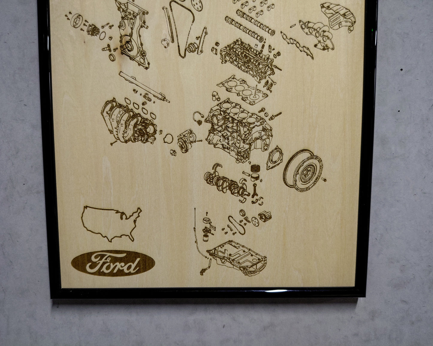 Ford Duratec 2.0L exploded view poster