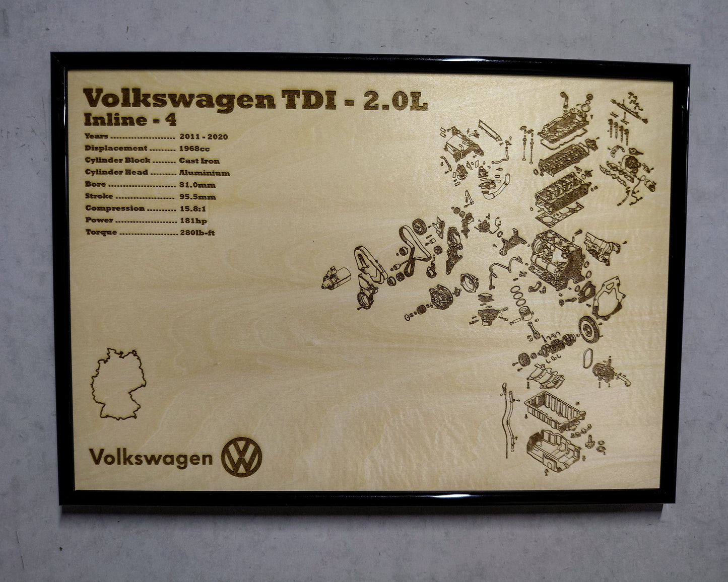 Volkswagen EA288 TDI 2.0L [CUNA / CUPA] exploded view poster