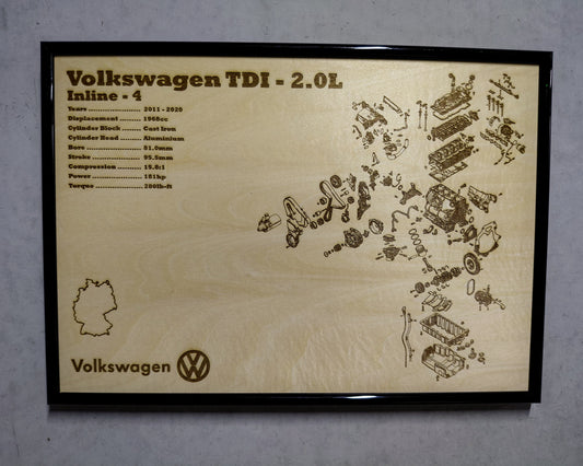 Volkswagen EA288 TDI 2.0L [CUNA / CUPA] exploded view poster