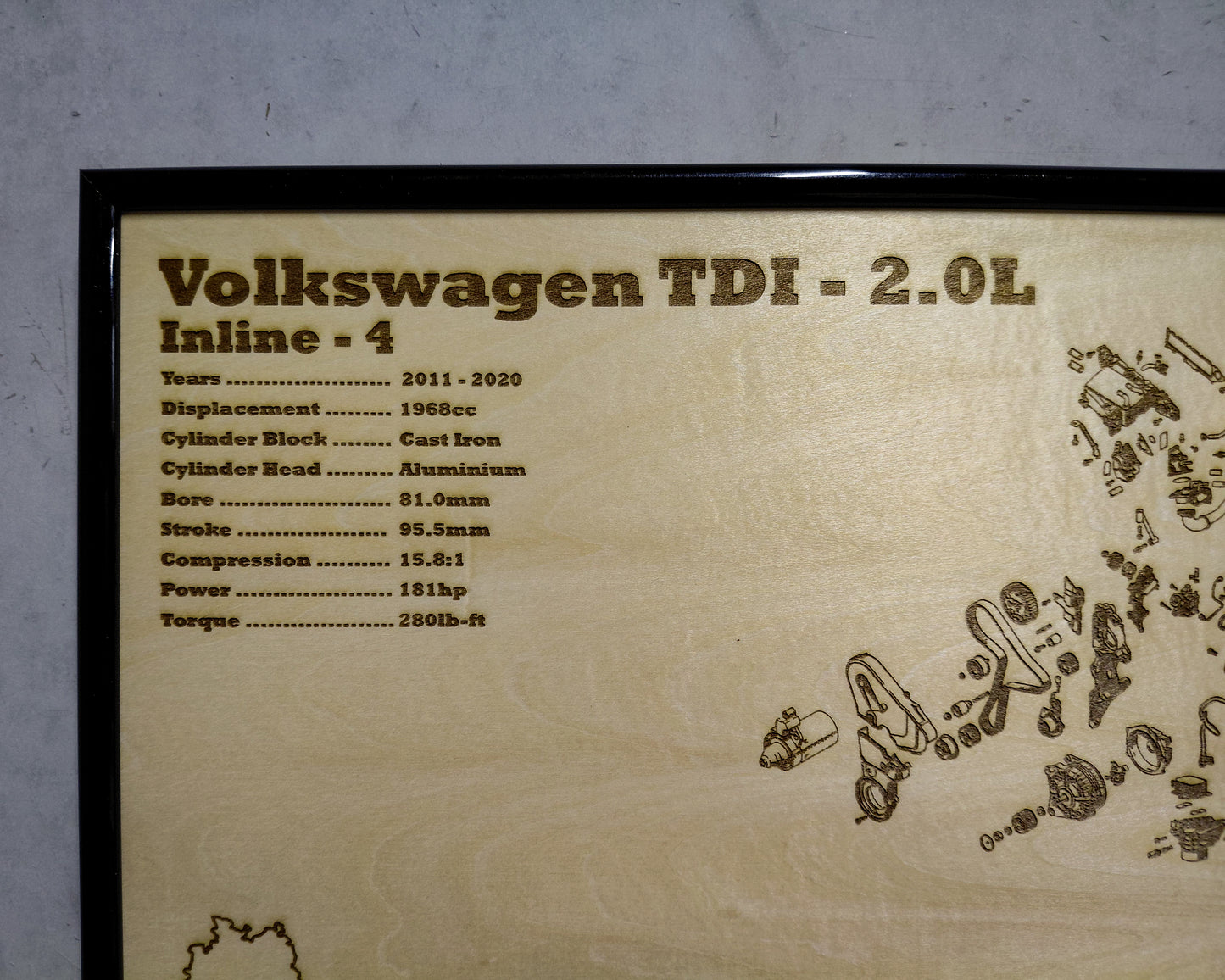 Volkswagen EA288 TDI 2.0L [CUNA / CUPA] exploded view poster