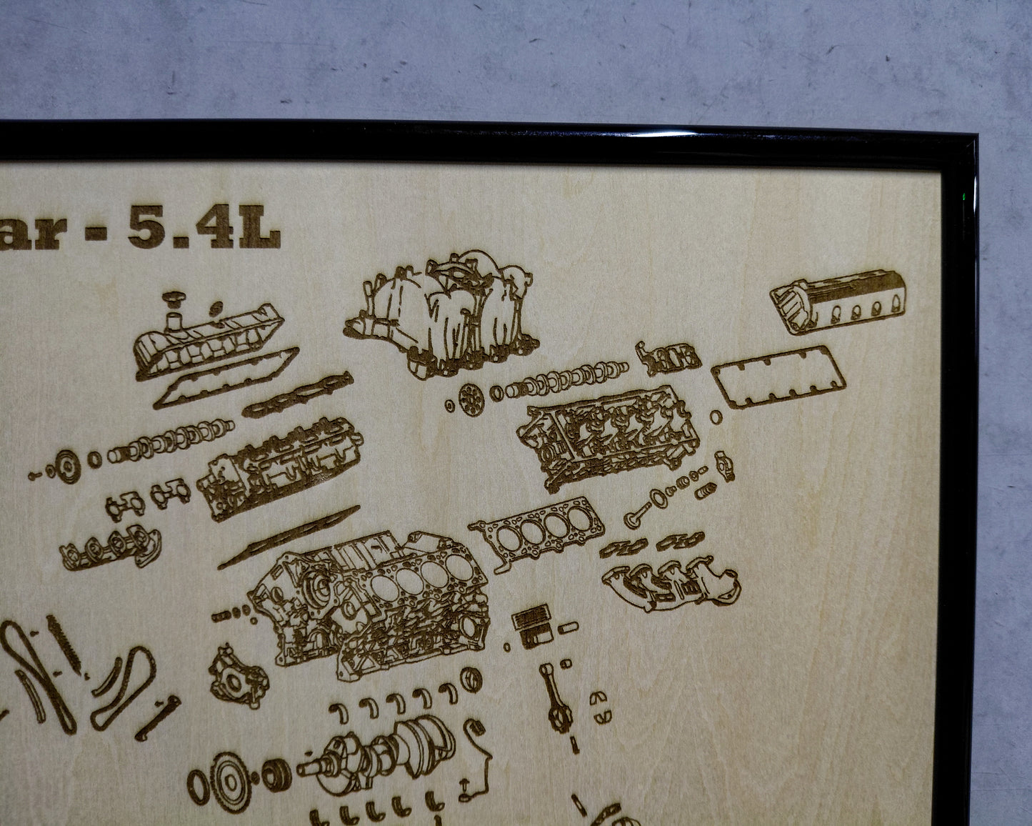 Ford Modular Triton 5.4L [2 Valve] exploded view poster