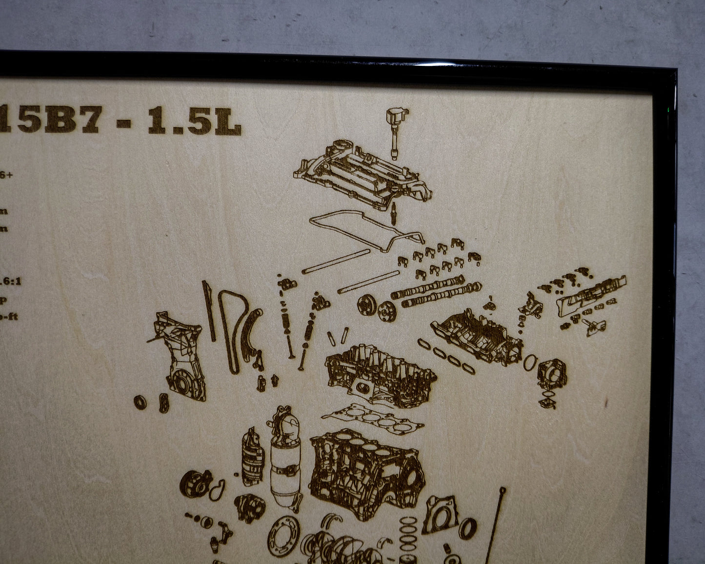 Honda L15B7 1.5L Exploded View Poster