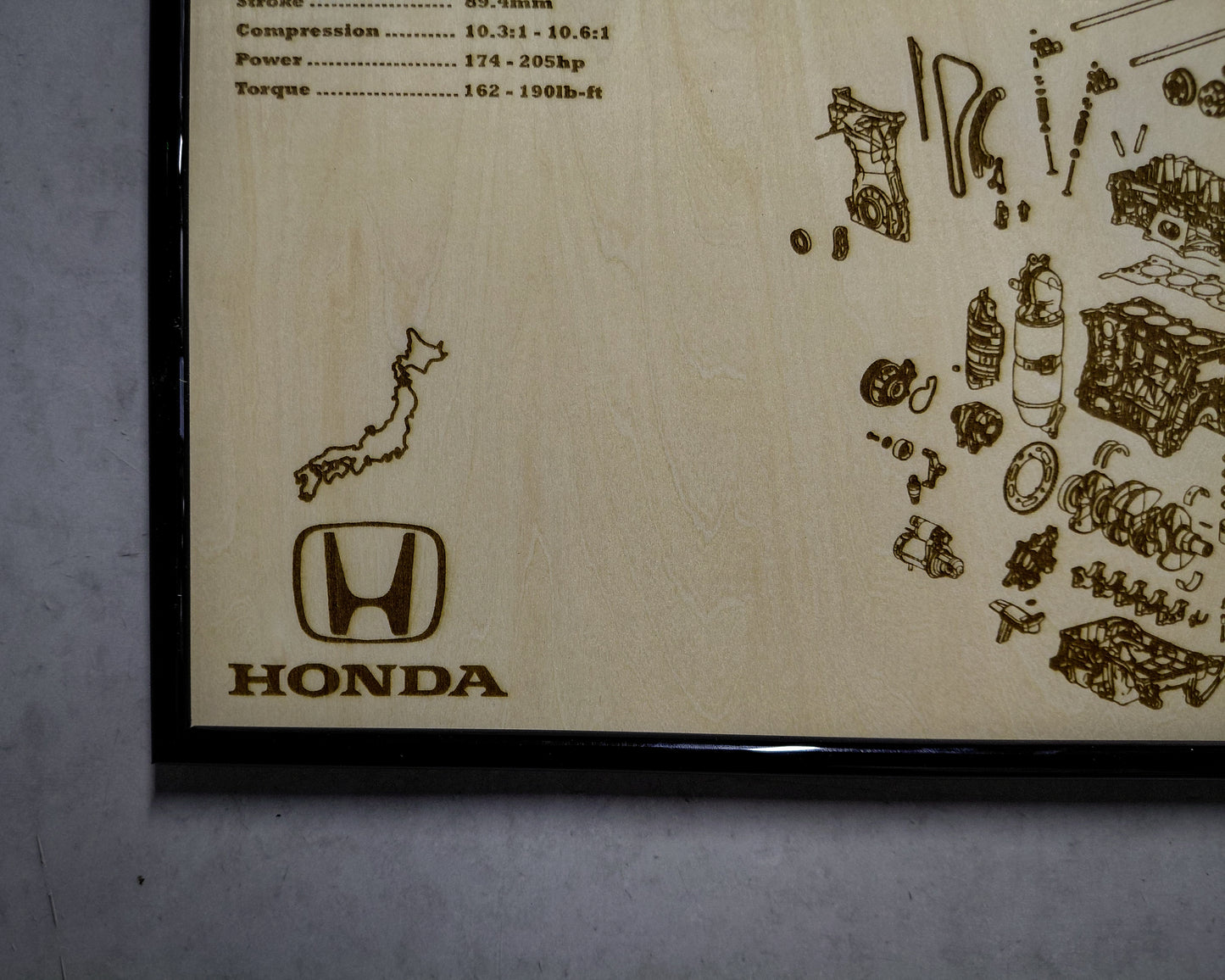 Honda L15B7 1.5L Exploded View Poster