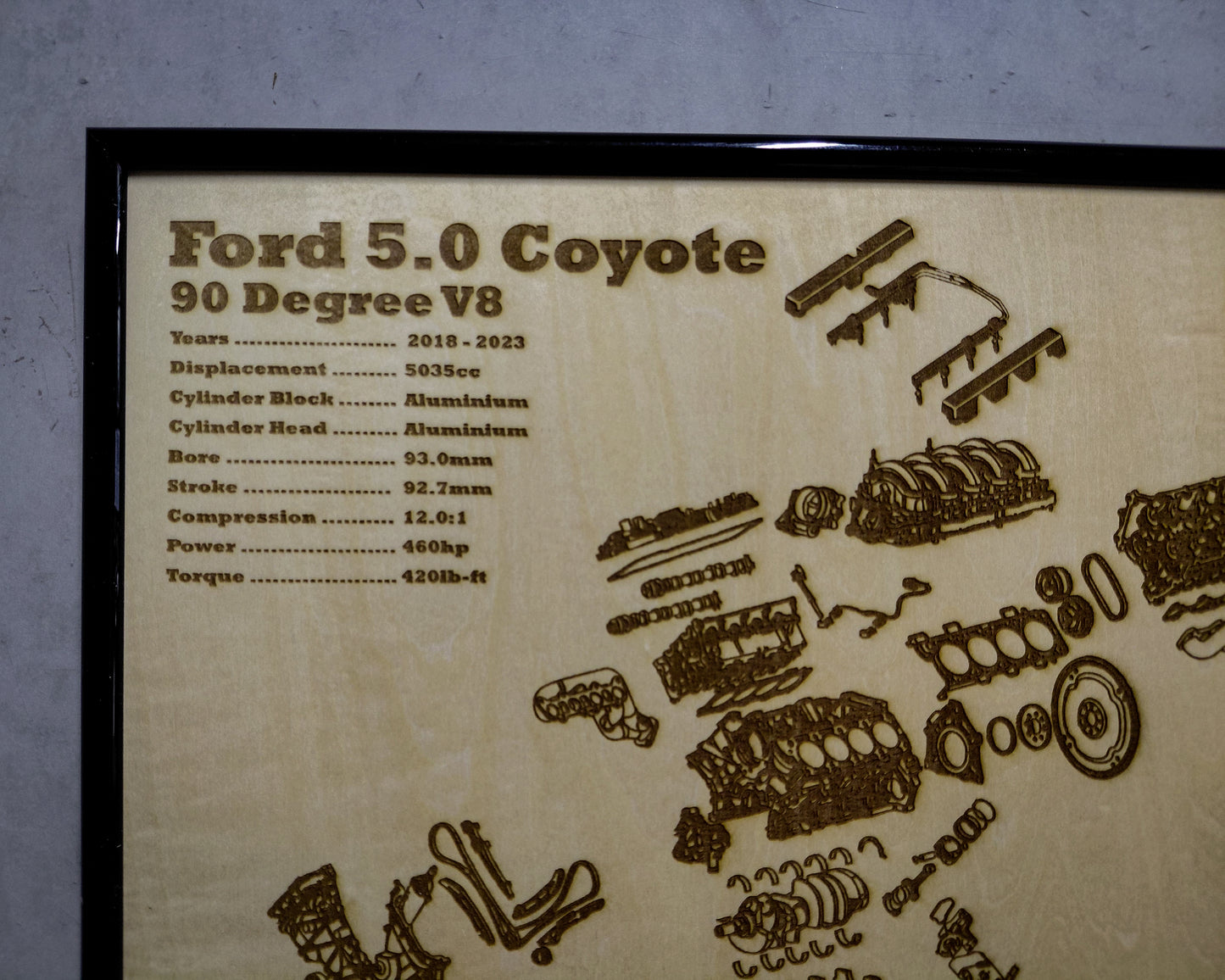 Ford 5.0 Coyote exploded view poster [3rd Gen]