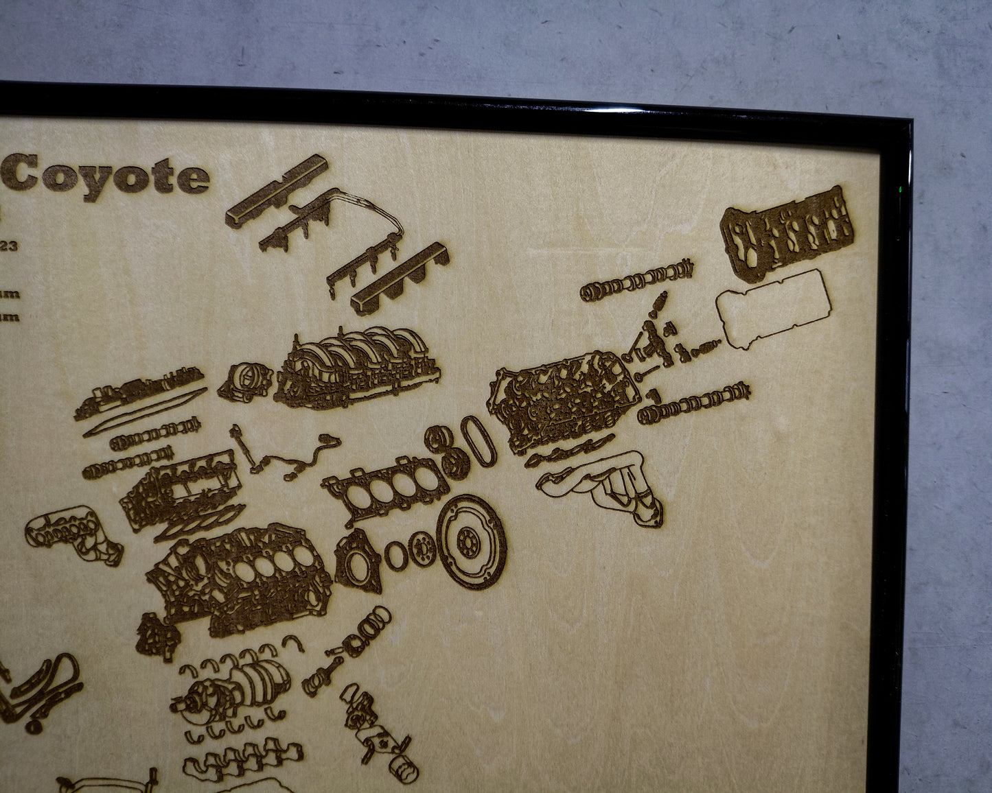 Ford 5.0 Coyote exploded view poster [3rd Gen]