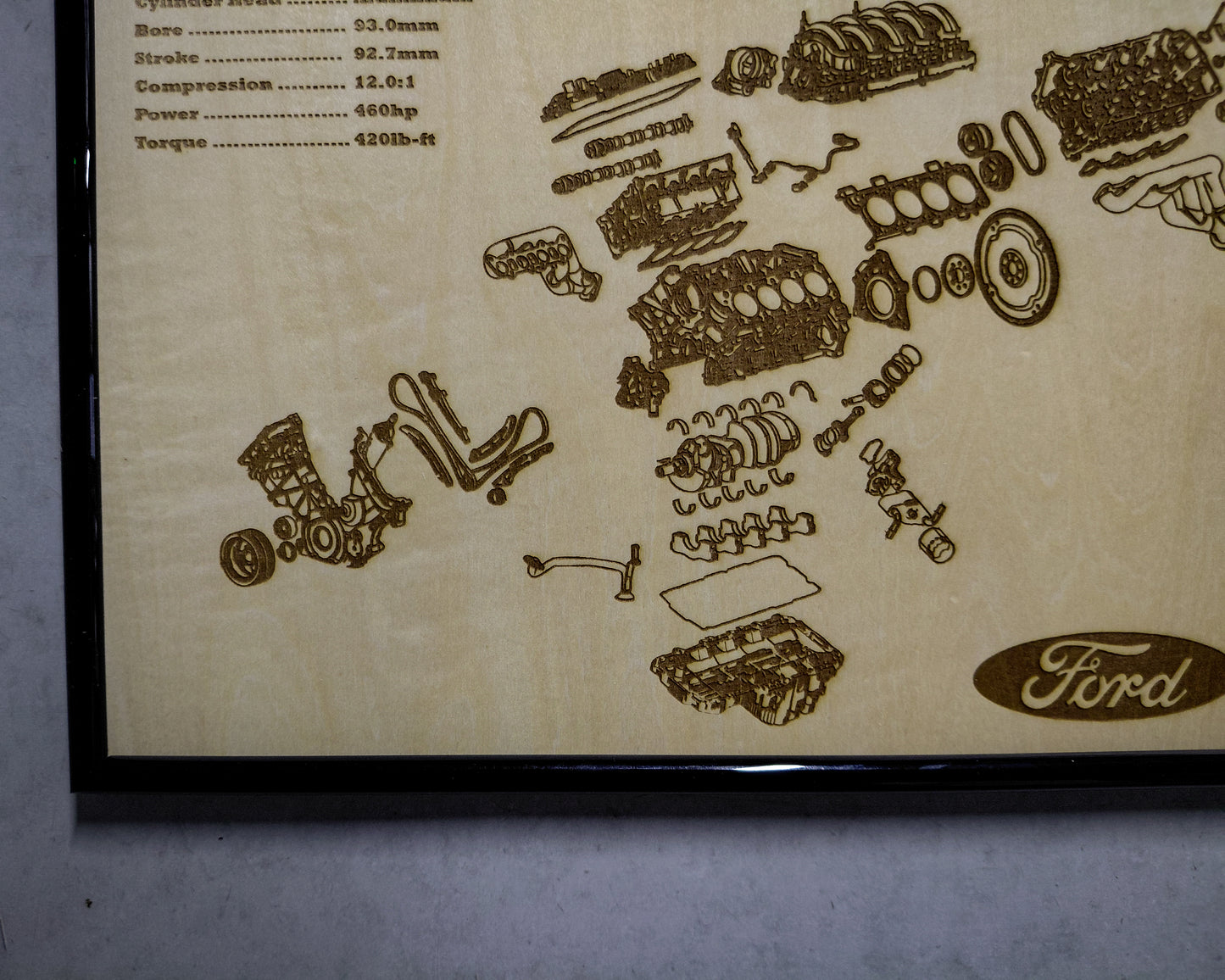 Ford 5.0 Coyote exploded view poster [3rd Gen]