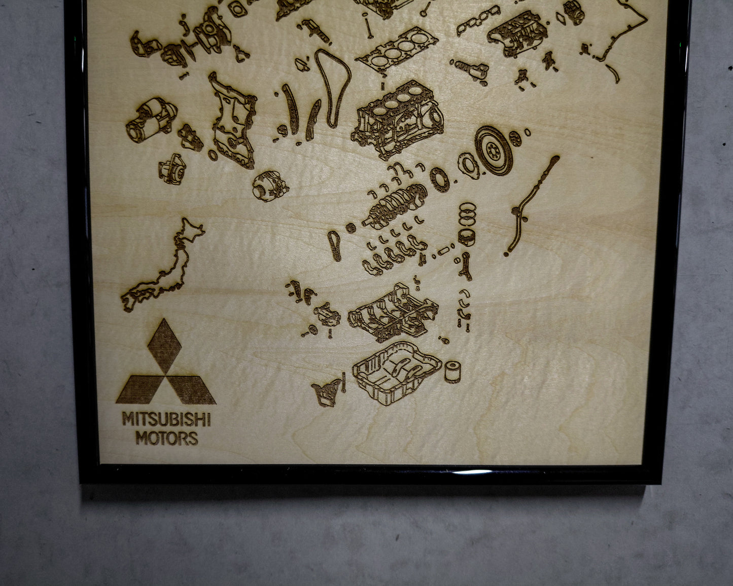 Mitsubishi 4B11T 2.0L exploded view poster