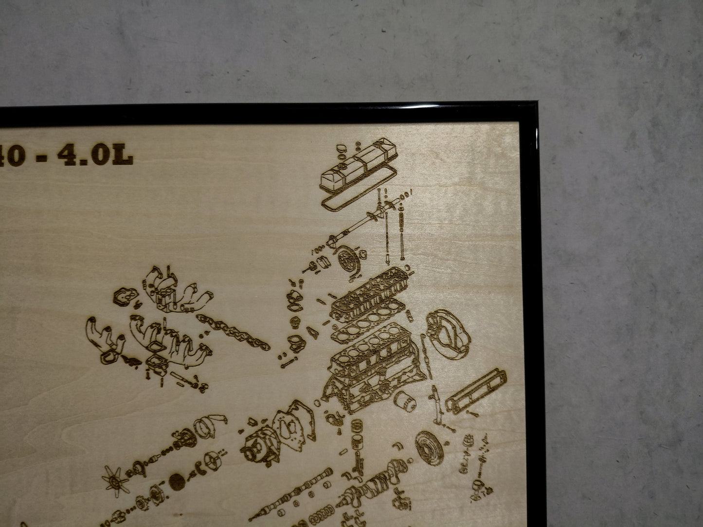 Nissan P40 4.0L Exploded View Poster