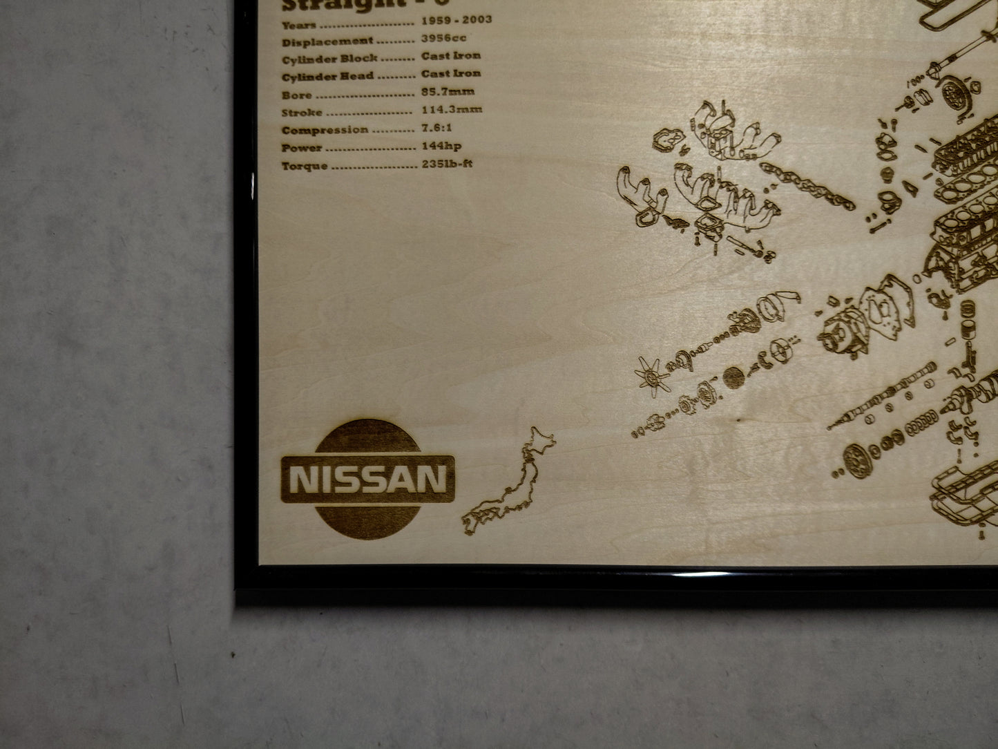 Nissan P40 4.0L Exploded View Poster