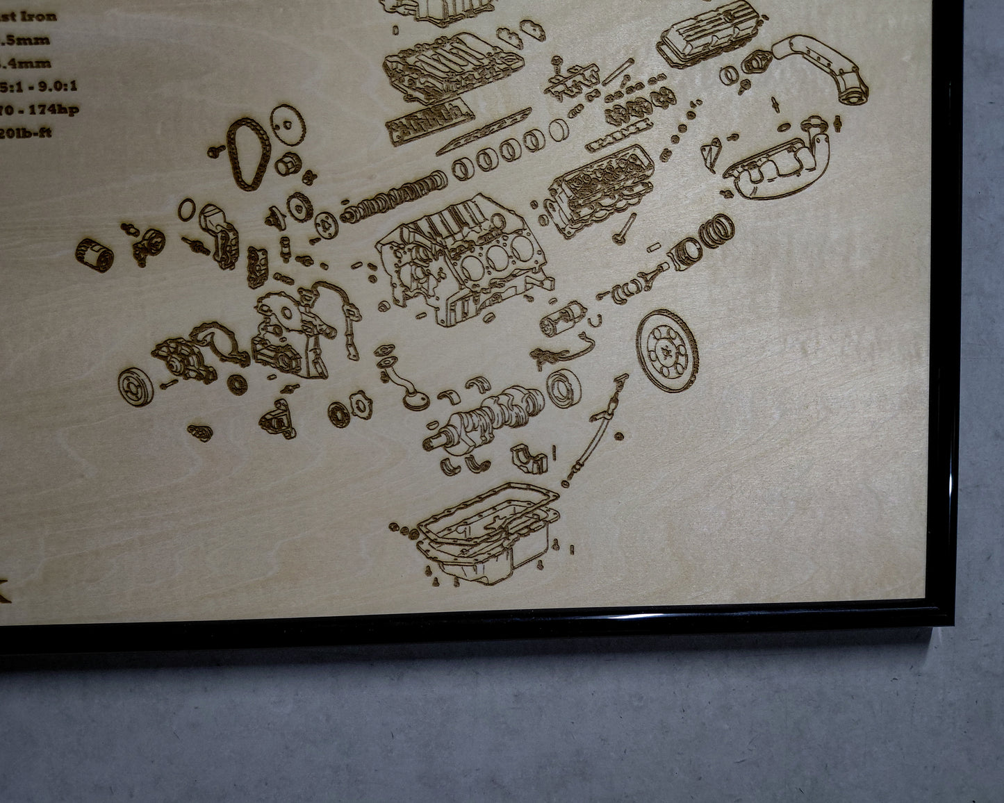 Buick 3800 L27 3.8L Exploded View Poster