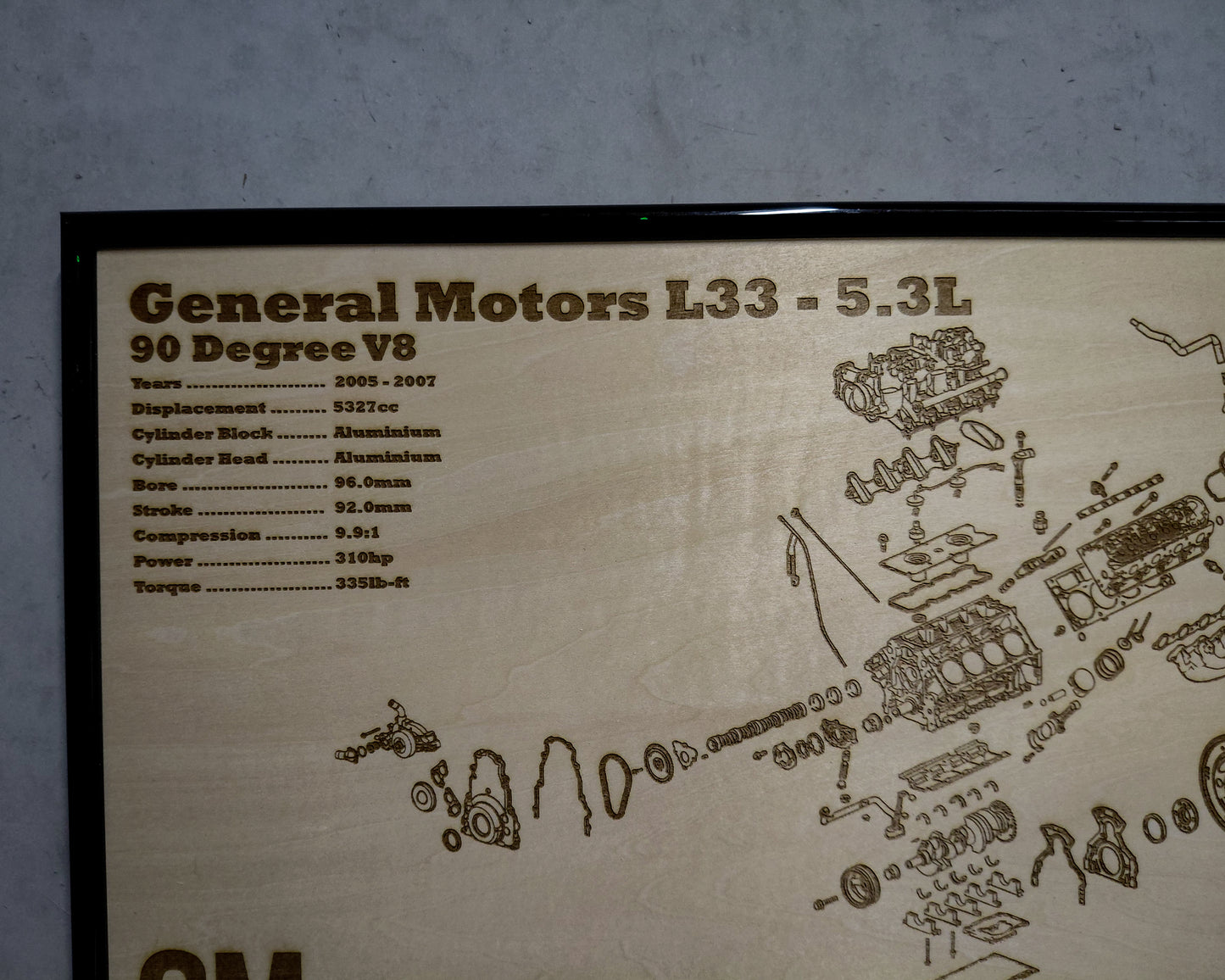 General Motors L33 5.3L Exploded View Poster