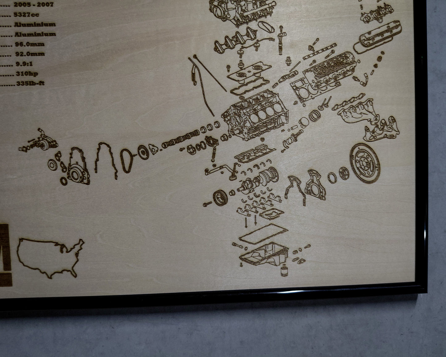 General Motors L33 5.3L Exploded View Poster