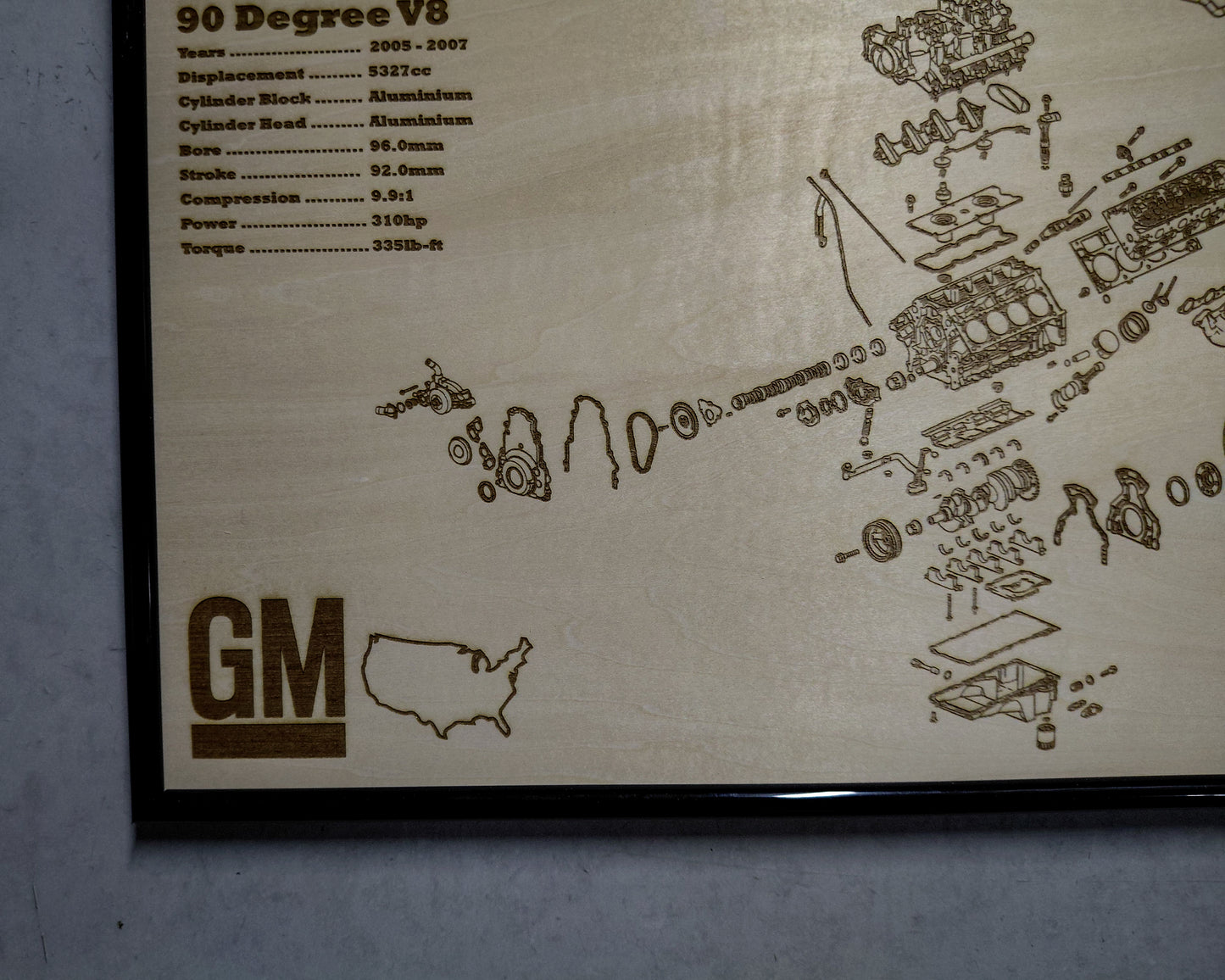 General Motors L33 5.3L Exploded View Poster