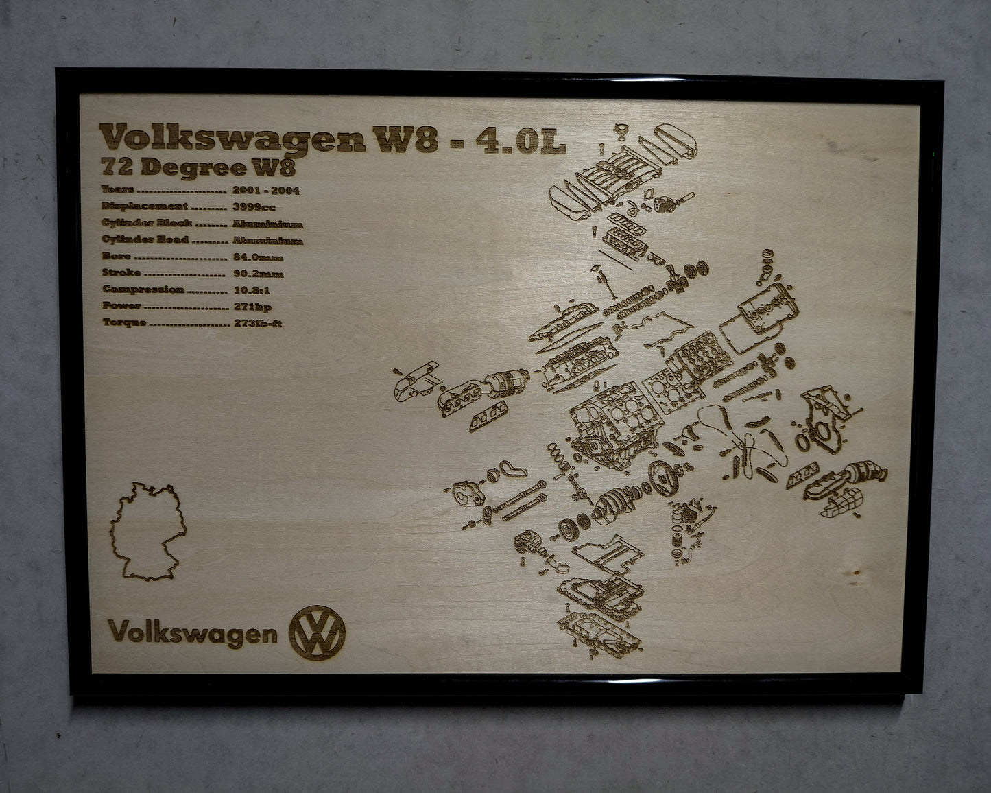 Volkswagen W8 4.0L [BDP] exploded view poster