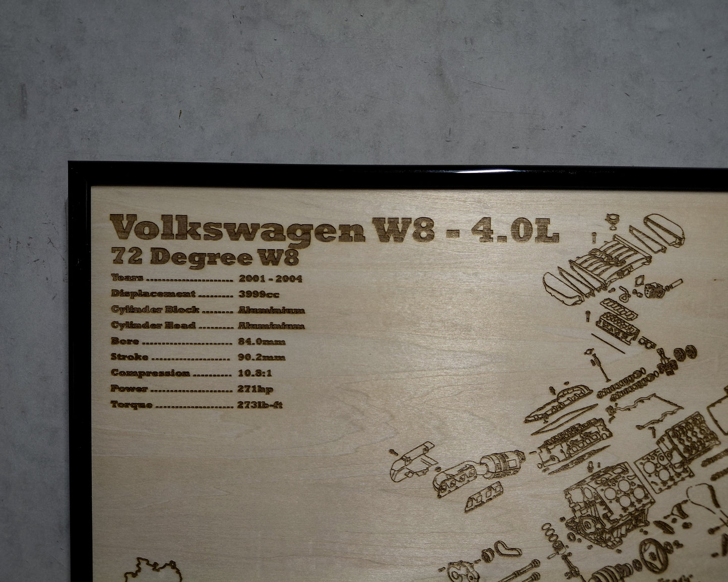 Volkswagen W8 4.0L [BDP] exploded view poster