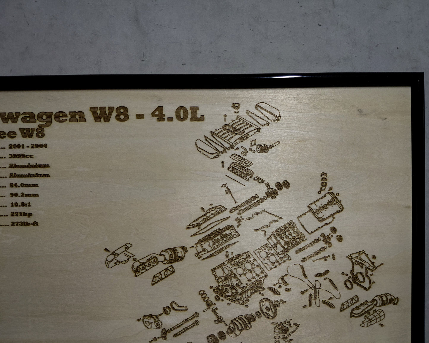 Volkswagen W8 4.0L [BDP] exploded view poster