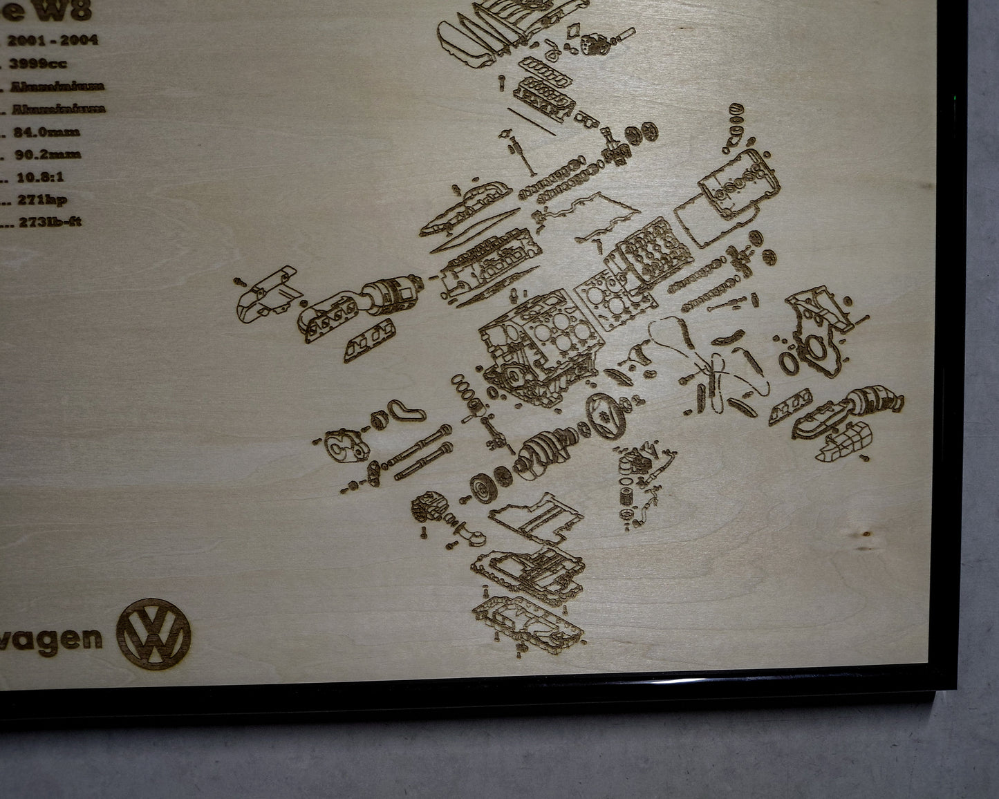 Volkswagen W8 4.0L [BDP] exploded view poster