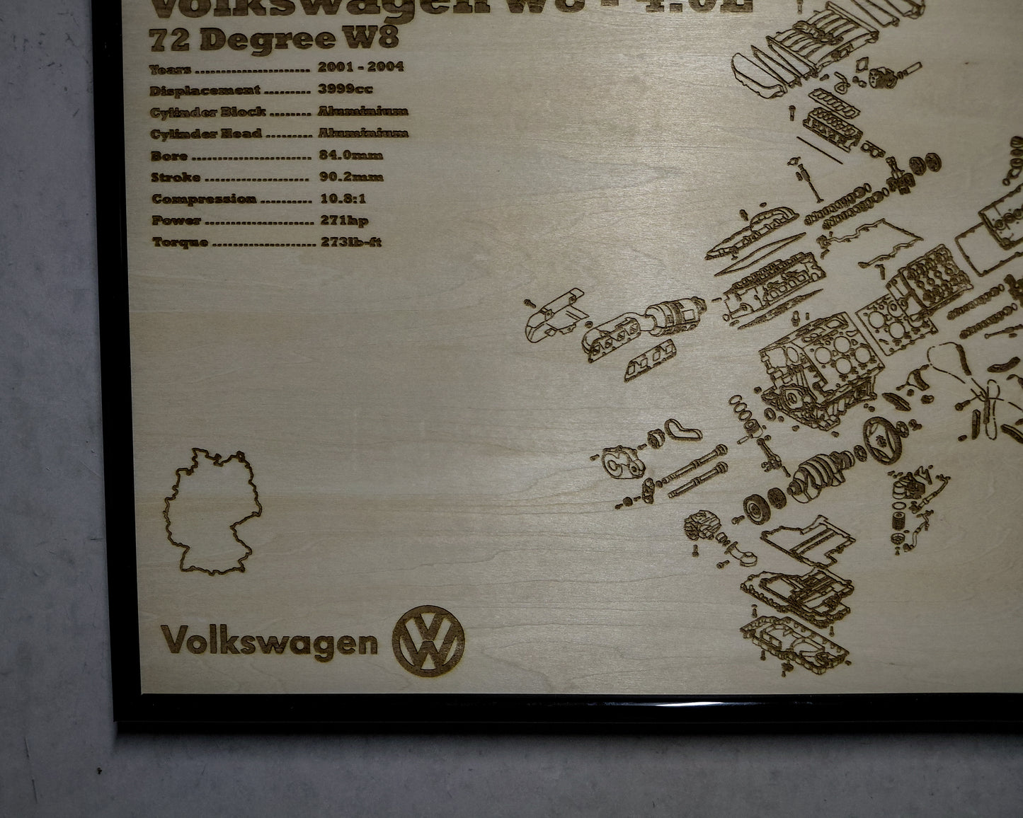 Volkswagen W8 4.0L [BDP] exploded view poster