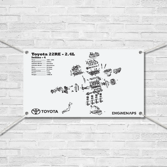 Toyota 22RE 2.4L Exploded View Banner