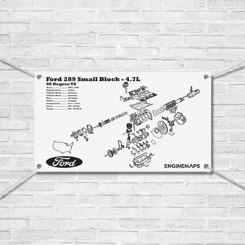 Ford 289 Small Block 4.7L Exploded View Banner – EngineMaps
