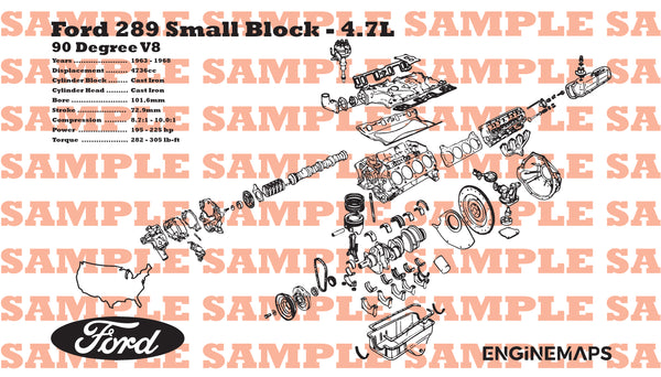Ford 289 Small Block 4.7L Exploded View Banner – EngineMaps