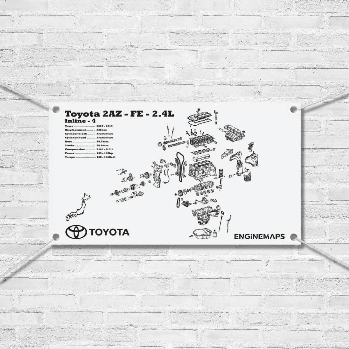 Toyota 2AZ-FE 2.4L Exploded View Banner